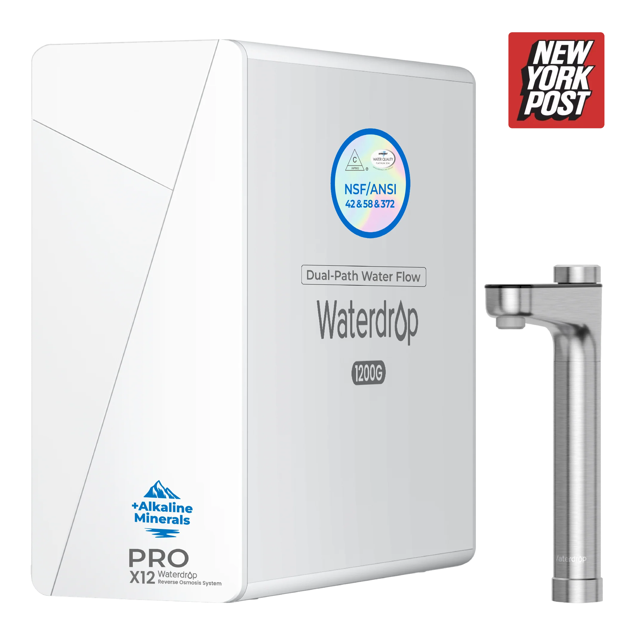 Waterdrop X Series Dual Flow Reverse Osmosis System, X12-PRO
