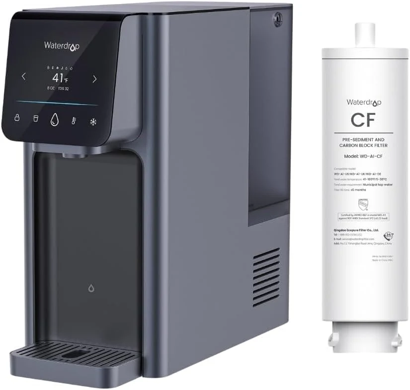 121-waterdrop-a1-reverse-osmosis-hot-cold-water-dispenser-with-cf-replacement-filter-combo-1.webp Waterdrop A1 Reverse Osmosis Hot Cold Water Dispenser with CF Replacement Filter Combo