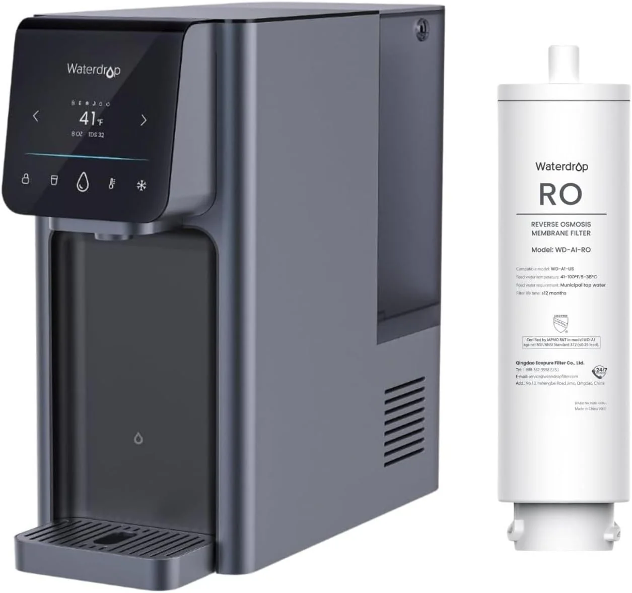 125-waterdrop-a1-reverse-osmosis-hot-cold-water-dispenser-with-ro-replacement-filter-combo-1.webp Waterdrop A1 Reverse Osmosis Hot Cold Water Dispenser with RO Replacement Filter Combo