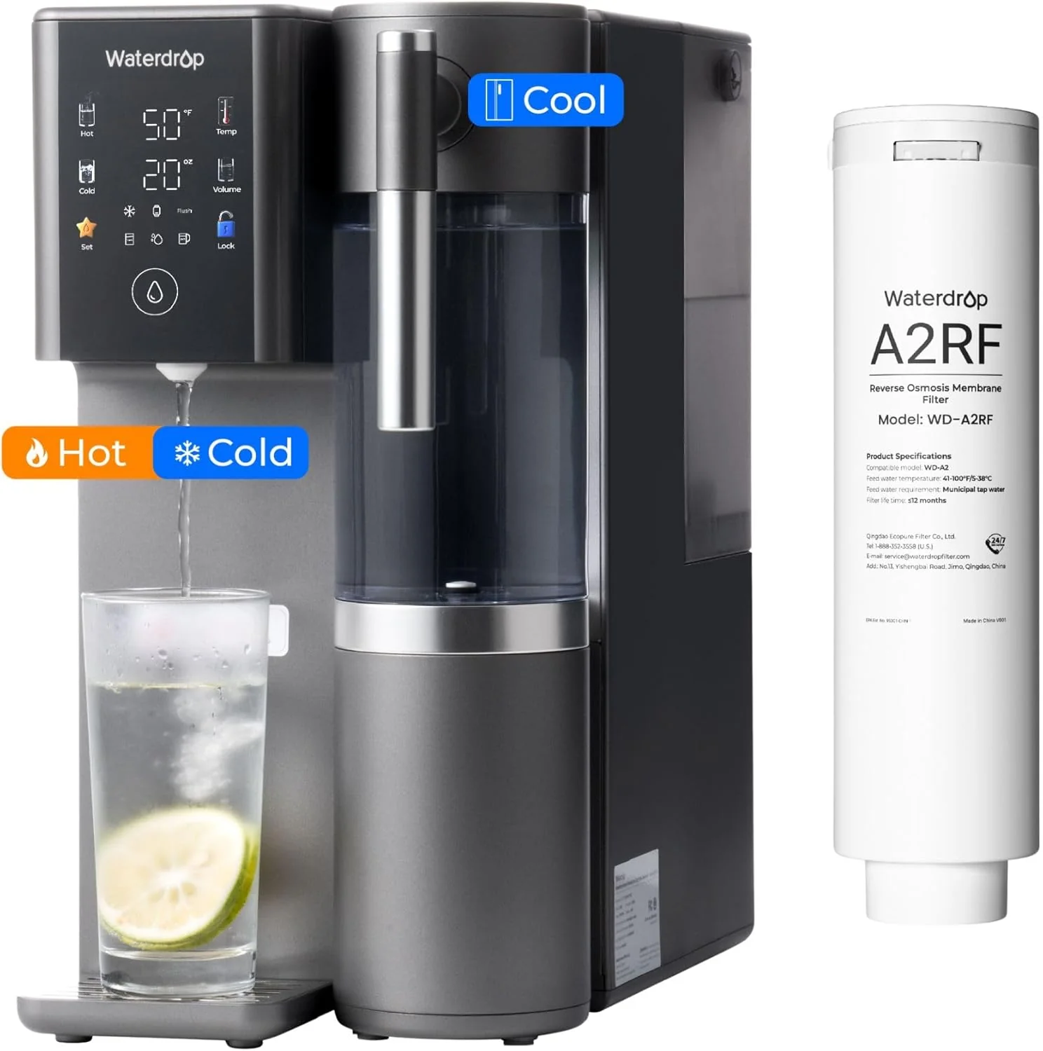 146-waterdrop-a2-reverse-osmosis-hot-cold-water-dispenser-with-replacement-filter-combo-1.webp Waterdrop A2 Reverse Osmosis Hot Cold Water Dispenser with Replacement Filter Combo