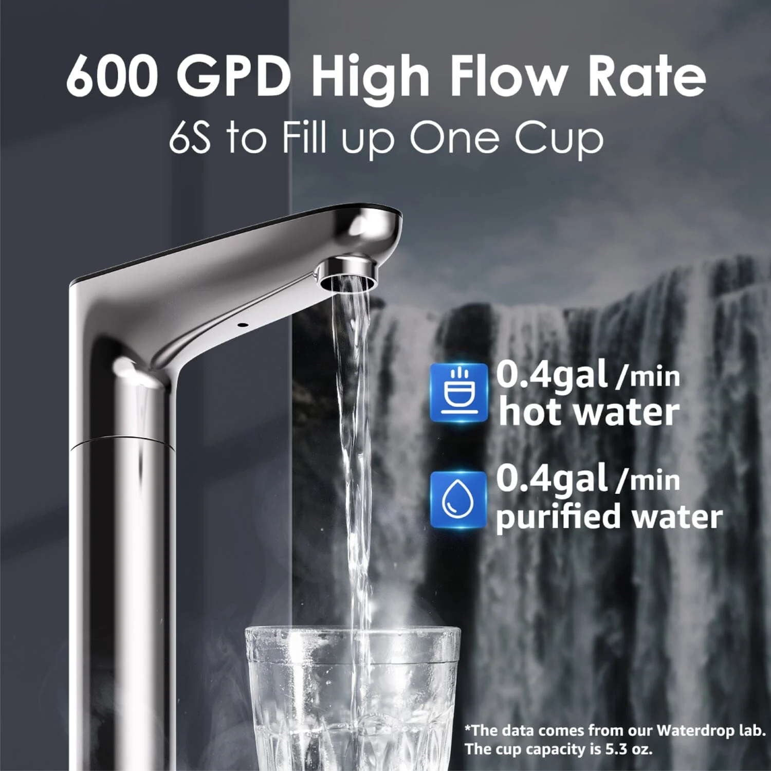 K6 Instant Hot Water Dispenser with UV Sterilizing Light  - Waterdrop K6