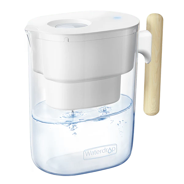 Waterdrop Chubby Pitcher Water Filter with Wooden Handle PT-04 with 1 Filter