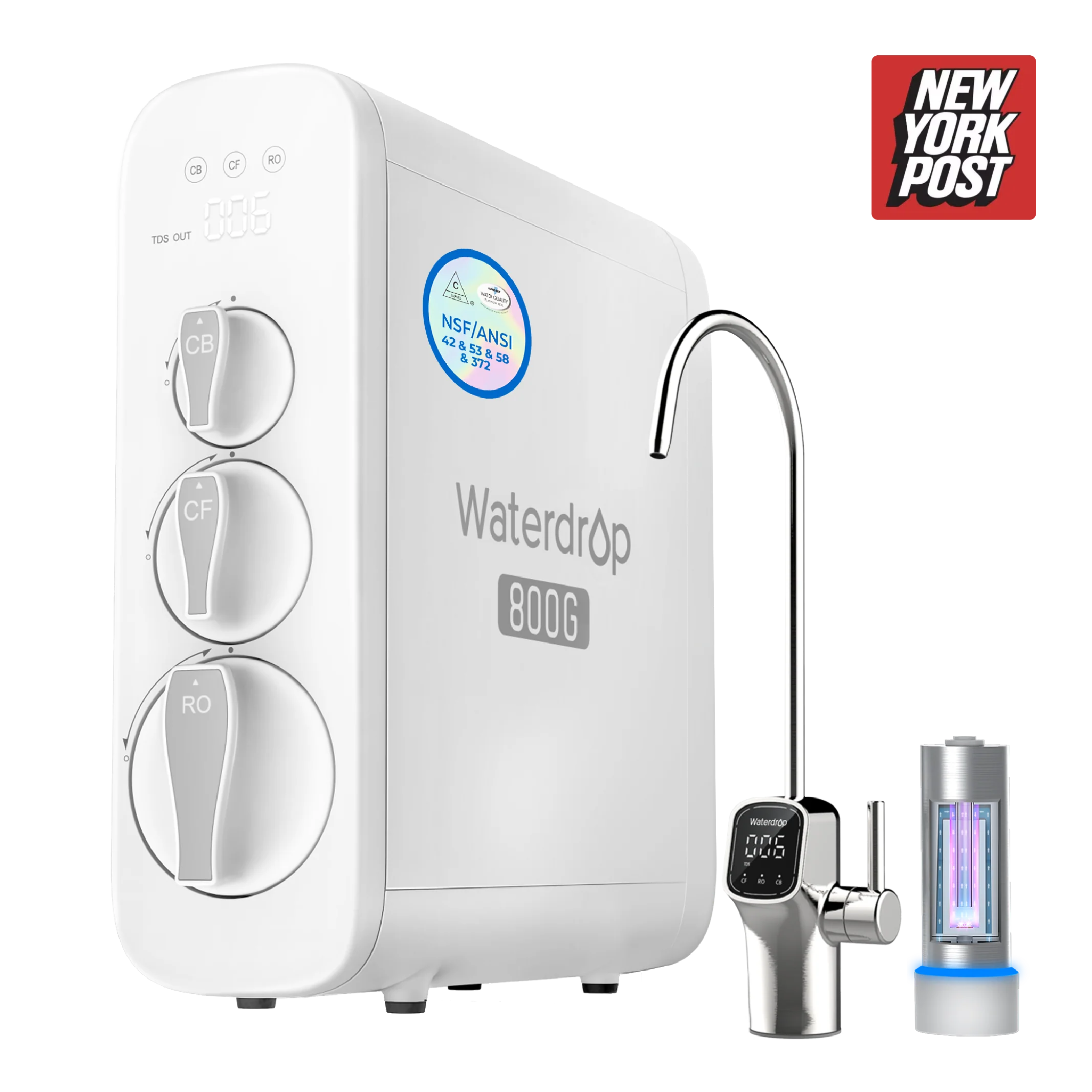 800 GPD Tankless Reverse Osmosis System - Waterdrop G3P800