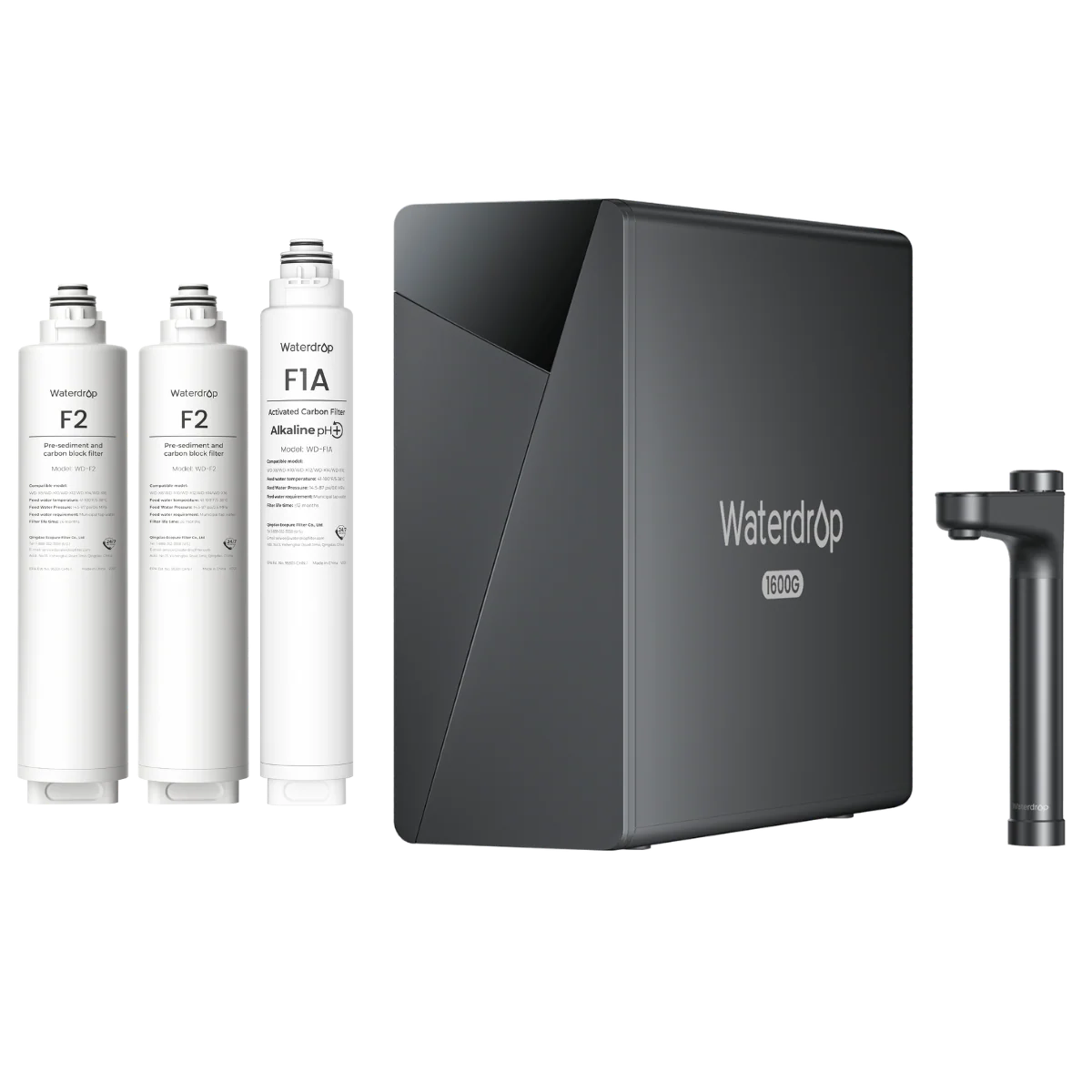 Waterdrop X16 Reverse Osmosis System with Replacement Filter Combo