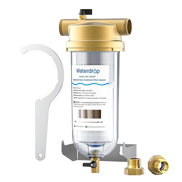 Waterdrop 5 Micron Reusable Whole House Water Filter, BG100