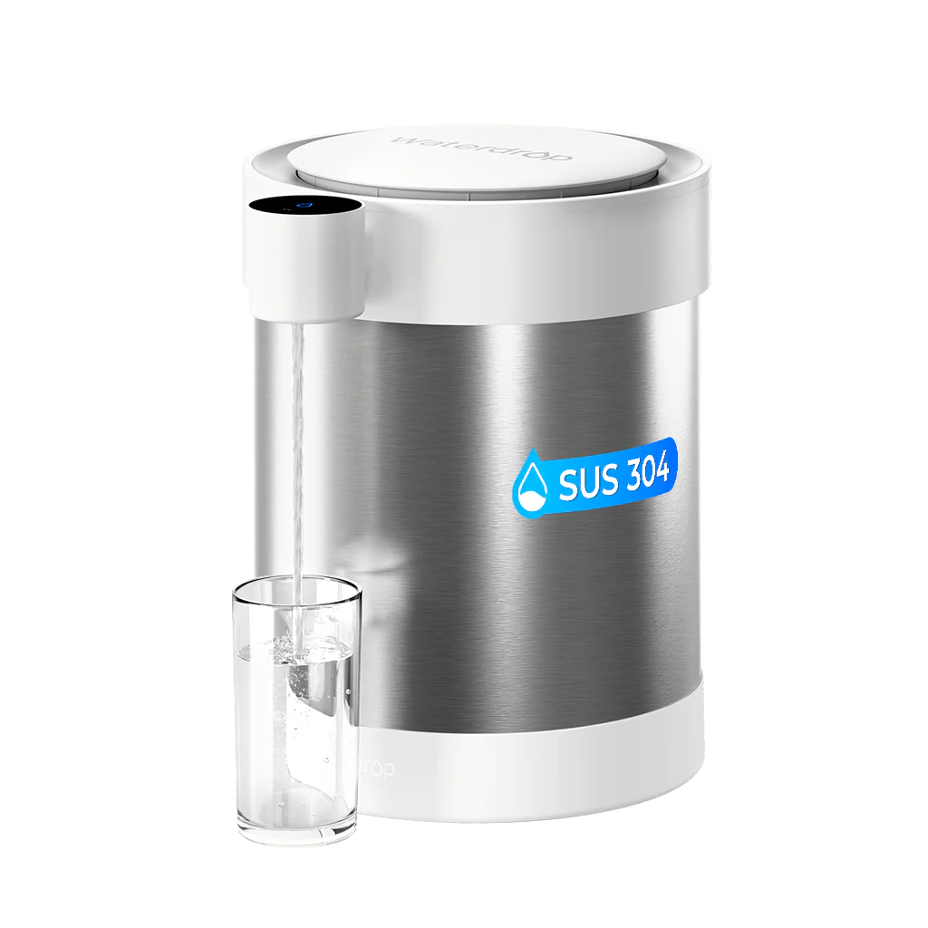 Waterdrop 5-Stage Stainless Steel Countertop Water Filter, Reduces Lead, Chlorine, Cadmium & More